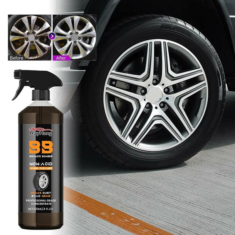 Wheel Cleaner Spray Anti-Rust Primer Rust Iron Protection Dirt Dust Cleaning Removal Agent Scratch Repair Tire Rim Cleaner U8C3