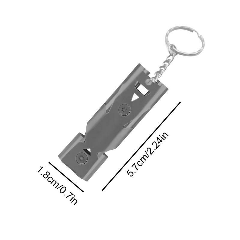 Camping Whistle Metal Outdoor Referee Survival Whistle Multifunctional Double Tube Wilderness Survival Whistle 150 DB High