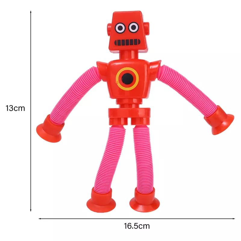 ของเล่นหุ่นยนต์การ์ตูนยืดได้อเนกประสงค์สำหรับเด็ก, ของเล่นหุ่นยนต์ถ้วยดูดปริศนาของเล่นลดแรงกดและผ่อนคลาย