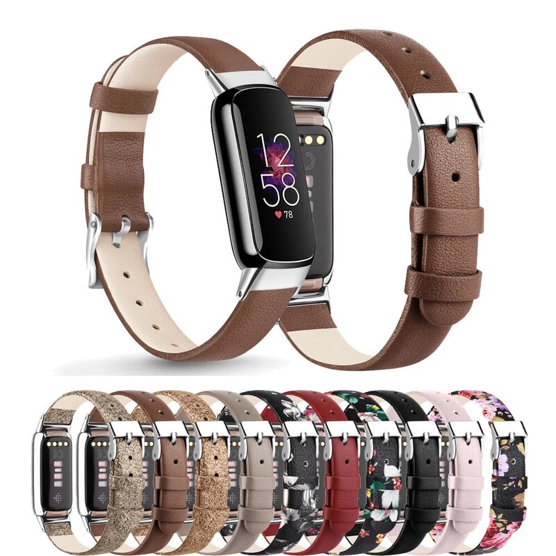 Voor Fitbit Luxe Band Echt Lederen Band Verstelbare Horlogeband Vervanging Armband Voor Fitbit Luxe Armband Polsband Correa