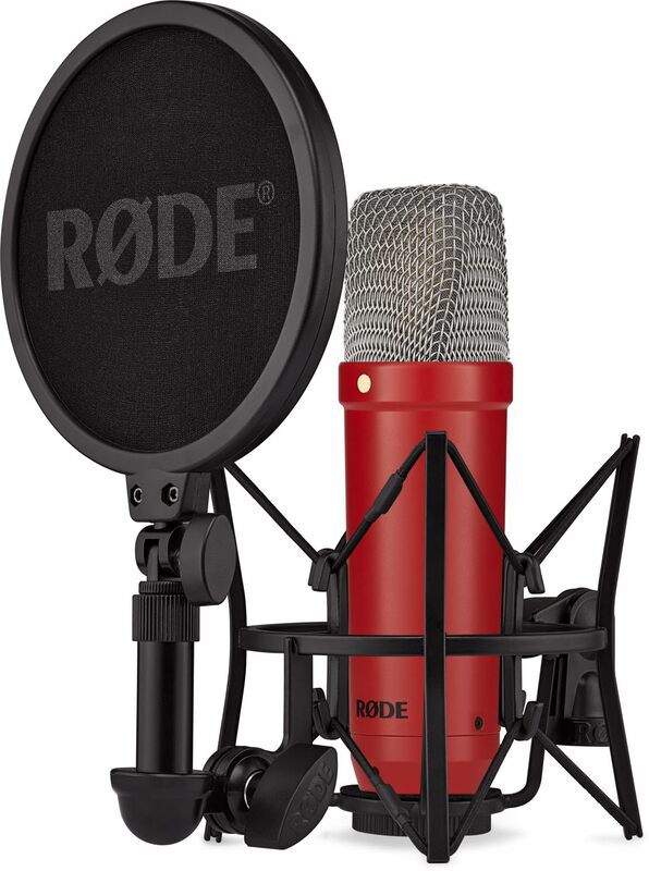 Конденсаторный микрофон RODE NT1 с большой диафрагмой и амортизирующим поп-фильтром, XLR-кабель для музыкального производства, записи вокала