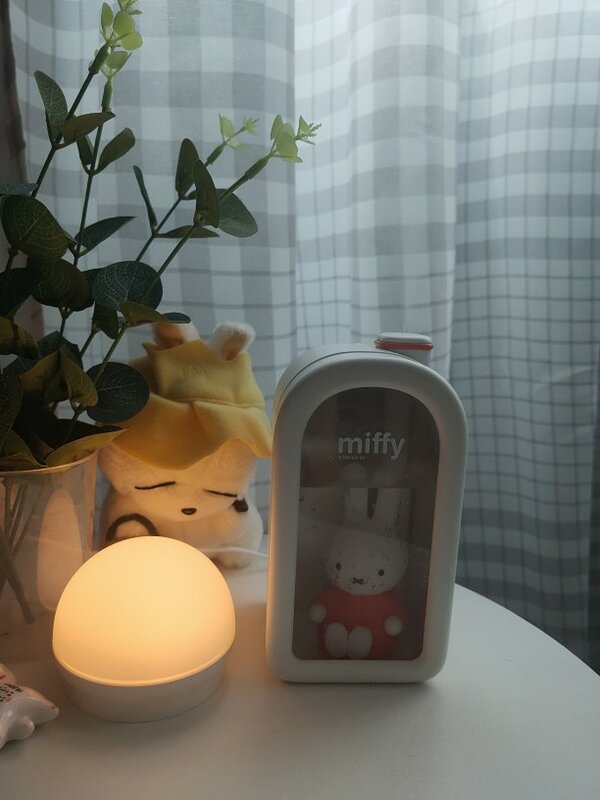Miffy X MIPOW-380ML 쿨 미스트 가습기, 귀여운 야간 조명 USB 휴대용 공기 가습기, 무료 배송, 침실 홈 선물용