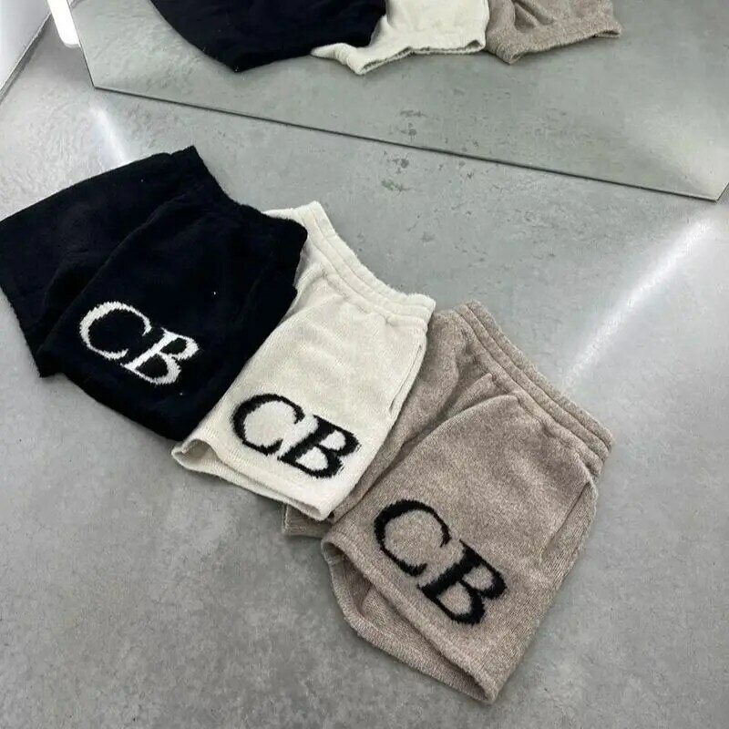 Pantalones cortos de punto Cole Buxton para hombre y mujer, ropa de calle con logotipo de Jacquard clásico, a la moda, 1:1, 2024