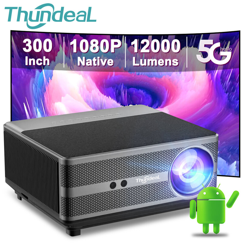 ThundeaL-proyector Full HD para cine en casa, dispositivo de proyección LED TD98 de 1080P, WiFi, 2K, 4K, vídeo, película, Beamer, TD98W, Android, PK, DLP