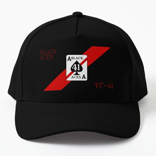 Vf 41 Black Aces  Baseball Cap Hat Outdoor Boys Summer Fish Women Black Casquette Solid Color Printed Snapback Bonnet  Casual