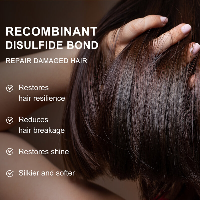 PURC Hair Mask Disulfide Bond Repair Frizz Dry Damaged Prevents Breakage Hair Loss Smooth Keratin Hair Treatment Masks Care 100g