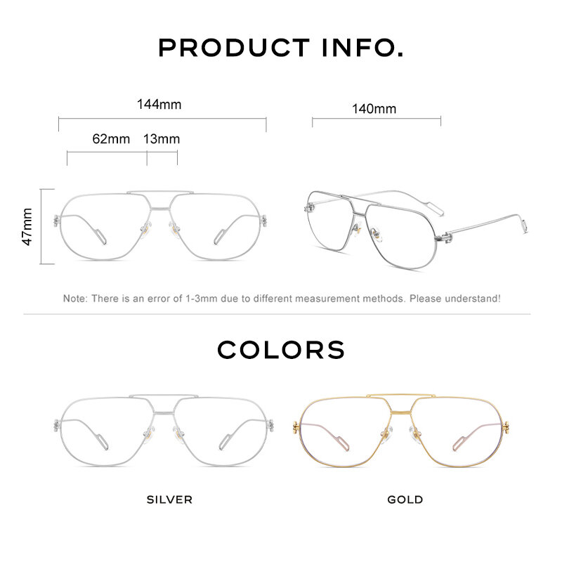 CAPONI – lunettes en titane pur pour homme, monture Anti-lumière bleue, pour ordinateur, marque de styliste, verres UV400, JF7521