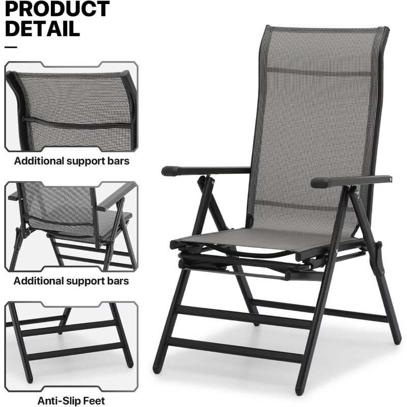 Outdoor Chair 300lbs Capacity Chairs for Living Room Chaise Lounge Outdoor Garden Loungers Furniture