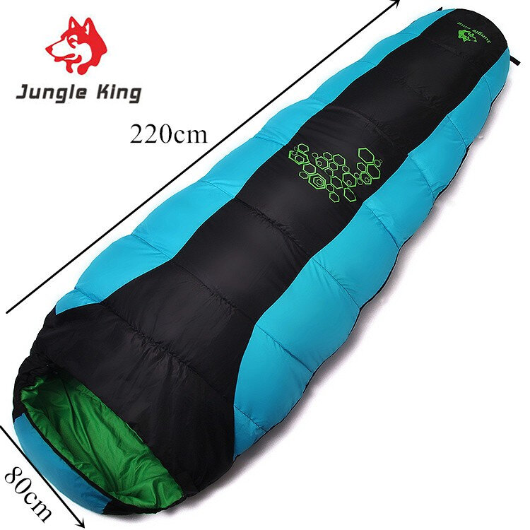 JUNGLE KING CY0901 Camping Sleeping Bag Lightweight Waterproof 4 Season Warm Cotton Sleeping Bags for Outdoor Traveling Hiking