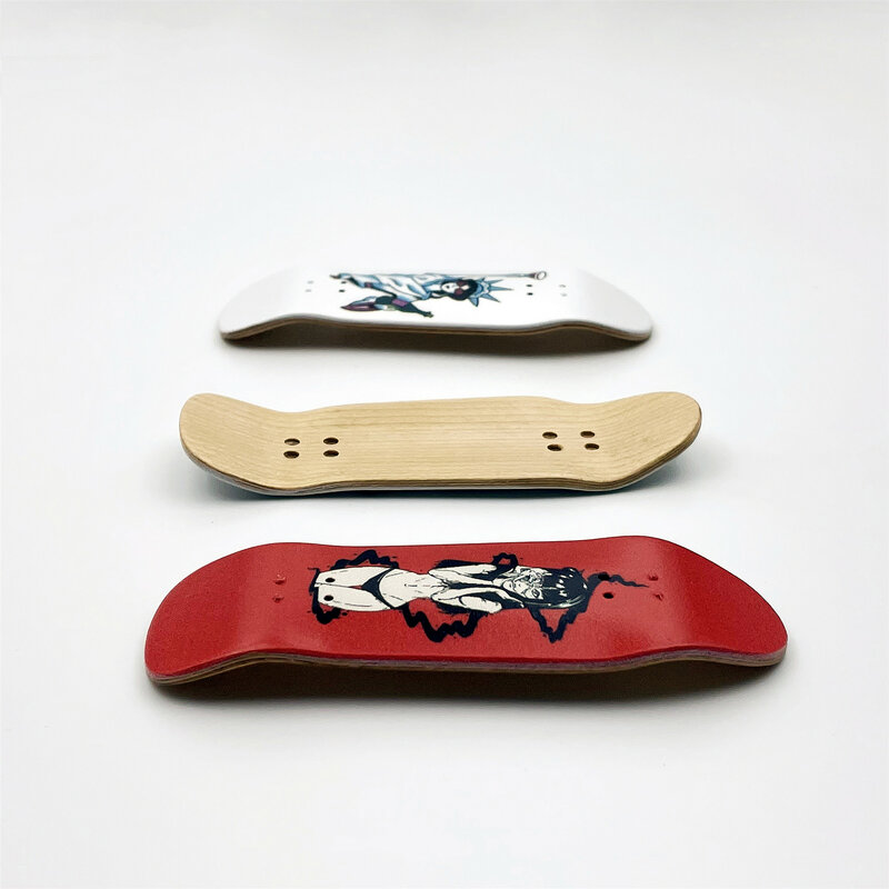 フィン付きミニフィンガースケートボード,ボードデッキ,新品,34mm