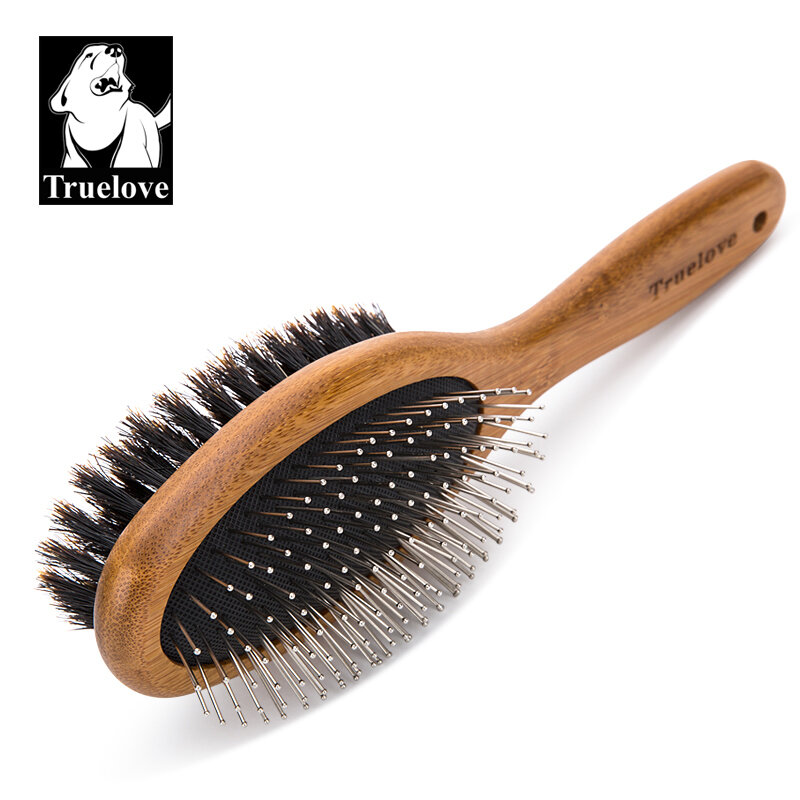 Truelove-peine para mascotas 2 en 1, cepillo de pelo para gatos y perros, accesorios para el pelo, lazos multifunción, cepillo de piel para mascotas TLK23131