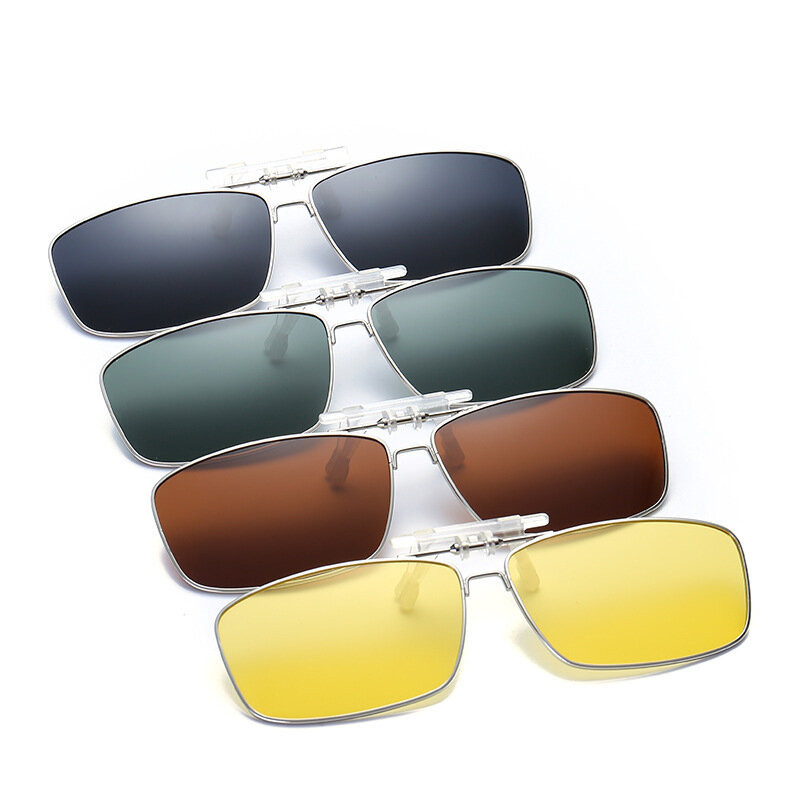 نظارات قصر النظر مع مشبك إطار معدني ، مظلة حماية من أشعة الشمس