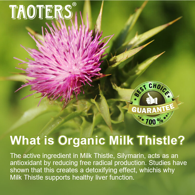 Milk Thistle Capsules Contain Artichoke and Dandelion To Promote Liver Toxin Removal and Are Powerful Antioxidantsanddetoxifiers