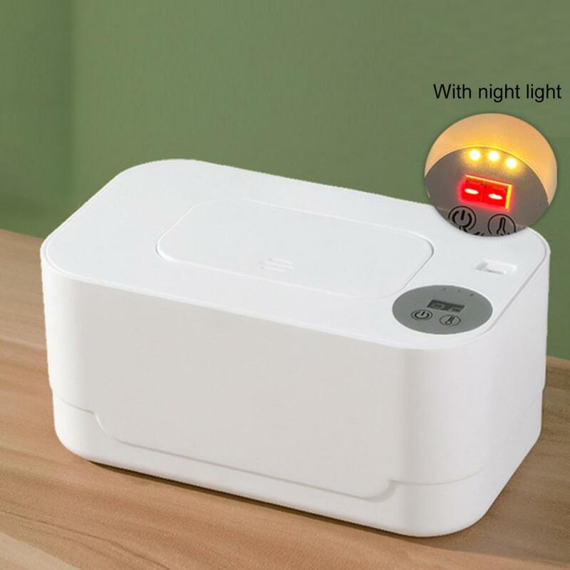 USB Powered Baby Wipes Dispenser, Wipe Warmer com temperatura ajustável, Aquecedor de tecido molhado para os pais