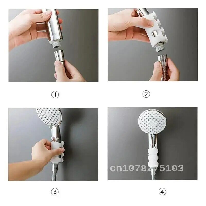 Shower Head Holder Suction Cup, Home Bathroom, Adjustable, Silicone, Wall Suction, Vacuum Cup, Portable