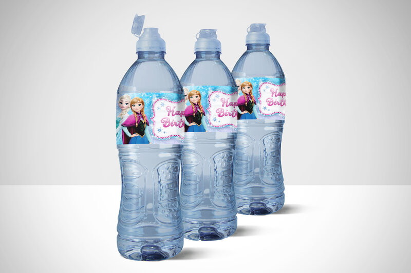Disney Frozen Elsa Princess etykiety na butelki wody Party dostarcza naklejki dekoracje urodzinowe dla dziewczynek Baby Shower Party prezenty