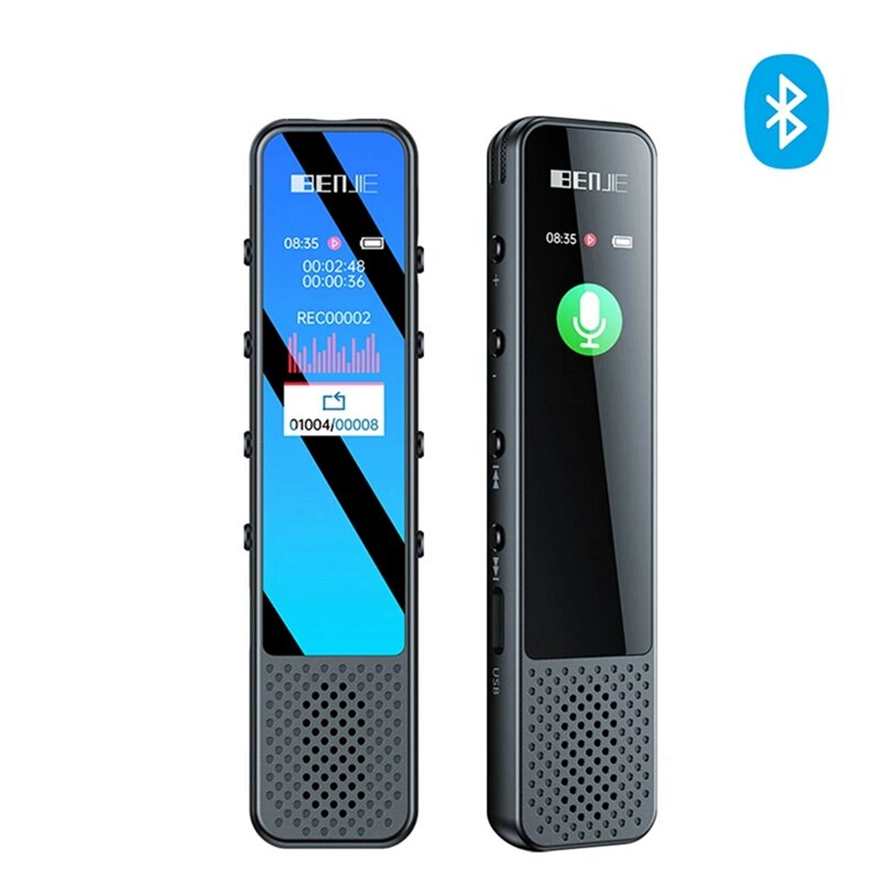 Диктофон BENJIE G6 с динамиком, Bluetooth, MP3-плеер, 32 ГБ, диктофон 3072 кбит/с, DSP, шумоподавляющий инструмент для записи