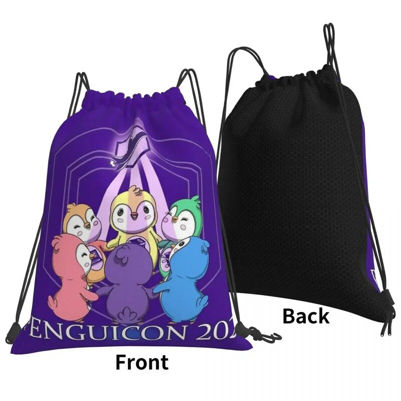 Penguicon 2021 Care Penguins Backpacks Multi-function Portable Drawstring Bags Sports Bag Book Bags For Man Woman Students