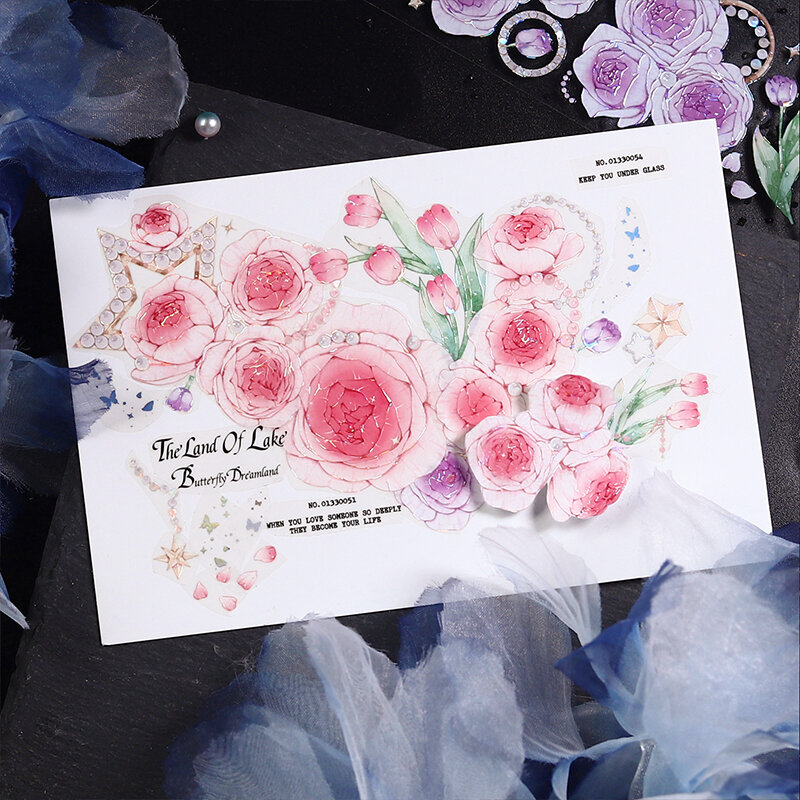 4 teile/los lächelnde Rose Serie Retro dekorative Haustier Bänder