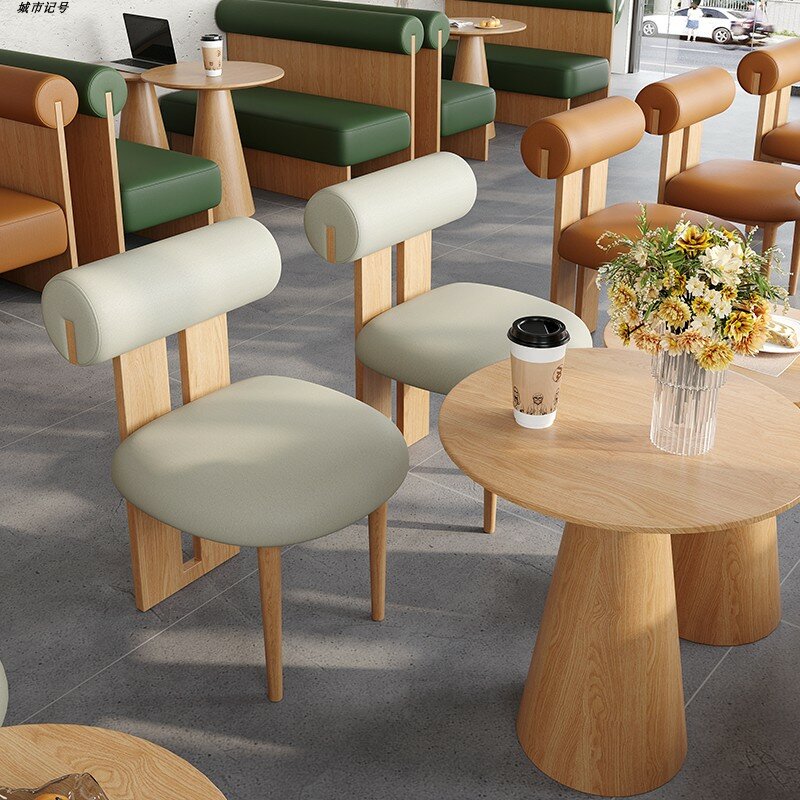 Set perabotan kafe meja pemanas Nordik bulat kecil konsol kursi kopi restoran meja minimalis Salontafel furnitur rumah