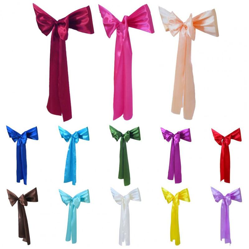 蝶ネクタイ付きのエレガントな合成シルクチェア,ネクタイ,リボン,チェアバンド,パーティー用品