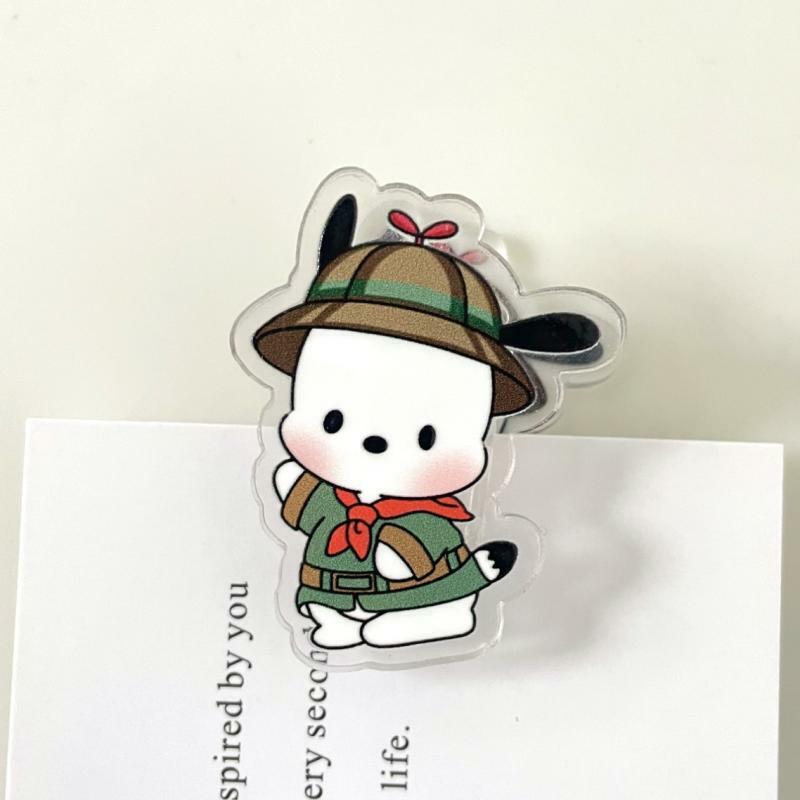 2024 Sanrio Seal Clip Korean Cartoon Kawaii HelloKitty Mymelody Cinnamoroll Note Clip Cute PP Clip Student Stationery