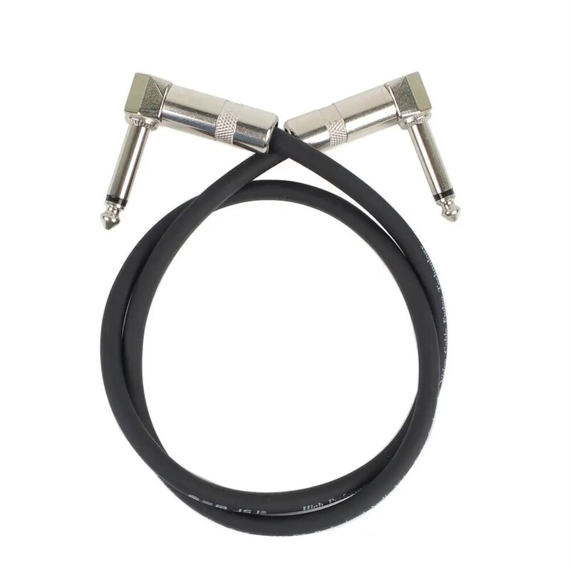 Conector do cabo do pedal da guitarra, 6.35 Plug Wire Adapter, Linha cabeça redonda, 60cm Comprimento, Drop Shipping