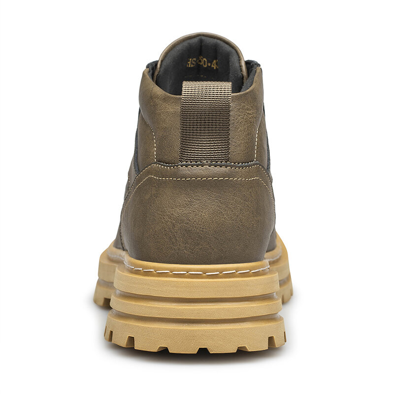 Sepatu bot Lift pria, sepatu bot hak tinggi modis 7cm ukuran 37-48
