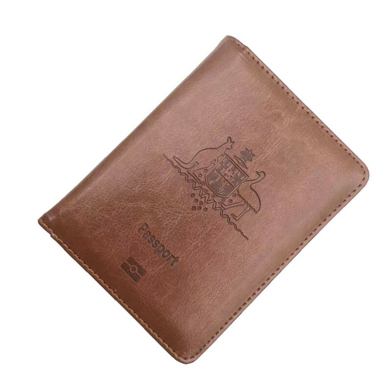 Leather Passport Holder Anti-theft Business Passport Holder Wallet for Family Women Men Traveler