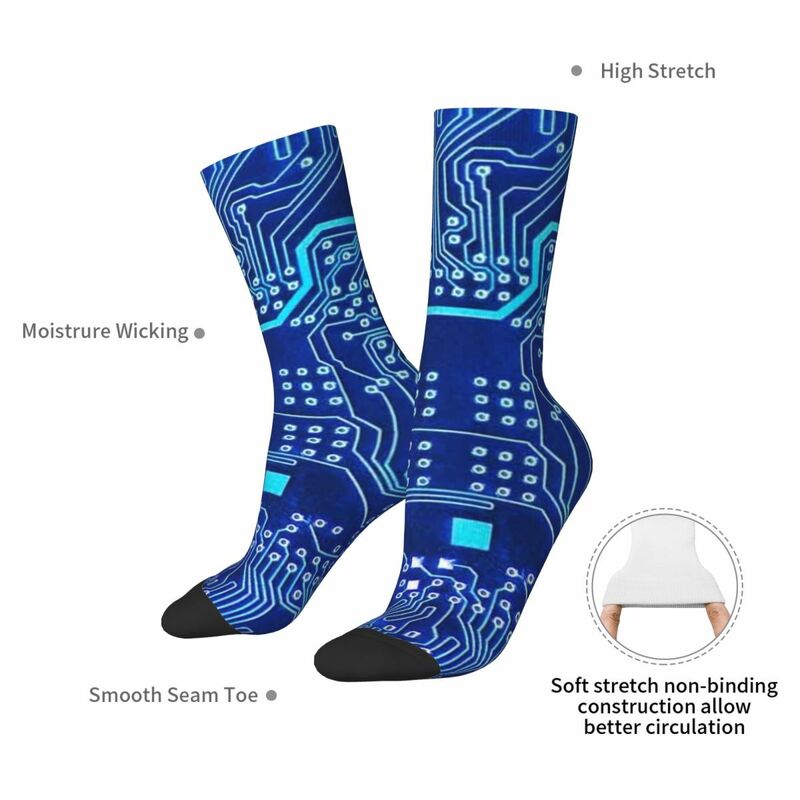 Circuito elettronico su PCB circuito stampato calzini calze assorbenti calze lunghe per tutte le stagioni per uomo donna regalo di compleanno