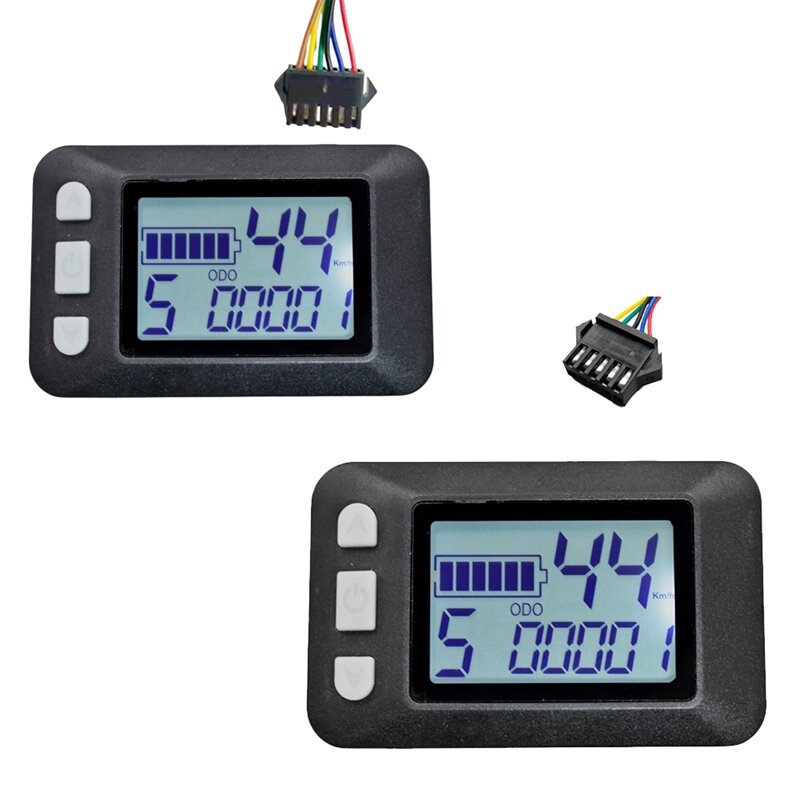 P9 LCD Display Dashboard Screen, peças do medidor de bicicleta elétrica para scooter elétrico, 24V, 36V, 48V, 60V, Plug SM, 6PIN