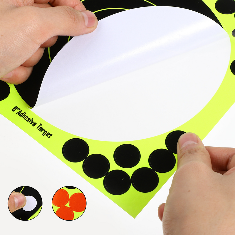 30 Stuks Zelfklevend Schieten Doel Stickers Silhouet Splatter Fluorescerend Papier Papier Voor Spel
