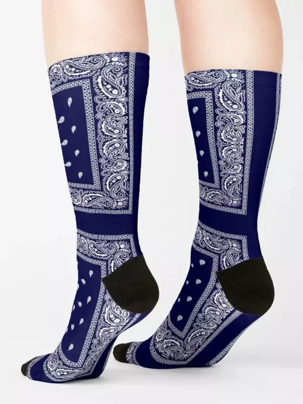 ถุงเท้าสีน้ำเงินผ้าพันคอเดินป่าผู้หญิงปีใหม่ถุงเท้าผู้ชาย