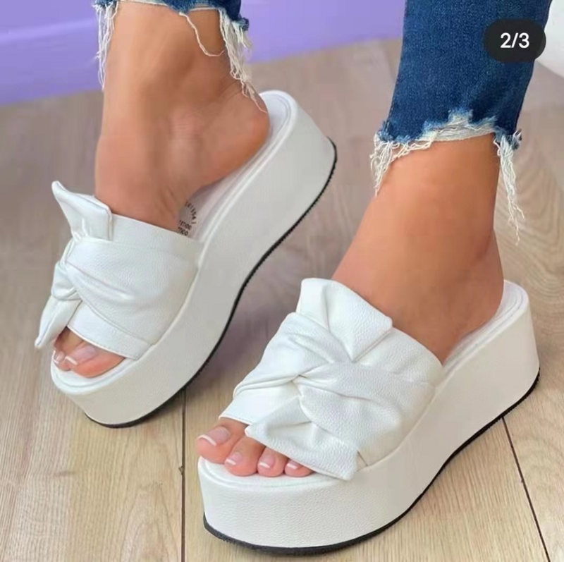 2022 sandali con plateau estivi per donna moda Casual pantofole con zeppa di canapa suola spessa Open Toe Outdoor Beach donna scarpe da passeggio