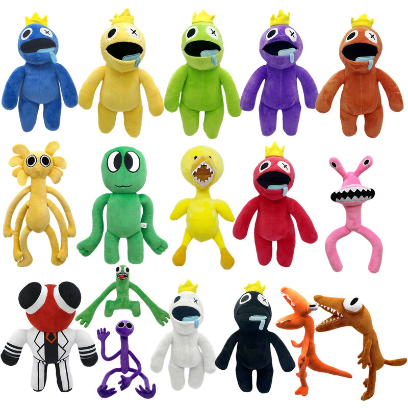 Jouets en peluche Rainbow Friends pour enfants, monstre Kawaii cancers, jeu de dessin animé, marionnette en peluche, cadeaux de Noël, 30cm