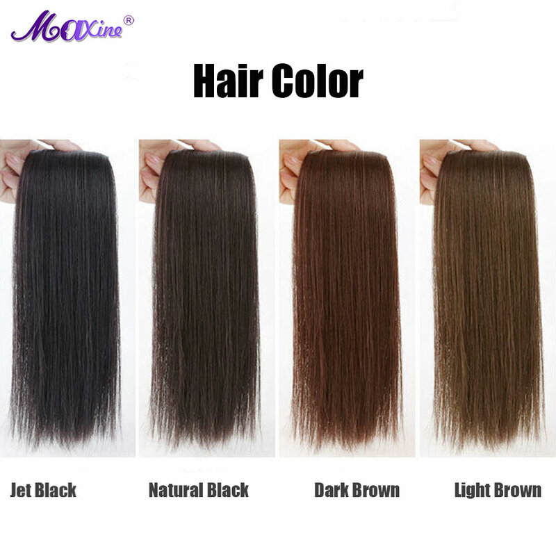 Накладки для человеческих волос Maxine 20/30 см, накладные волосы с зажимом, Натуральные Искусственные филировочные волосы, придающие дополнительный объем кусок волос