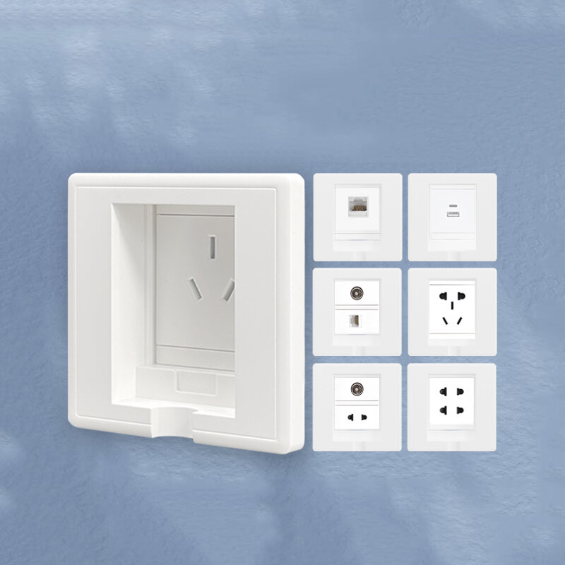 UK concealed socket 45size British socket with height adjustable function modular hidden socket in the wall flat  plate for