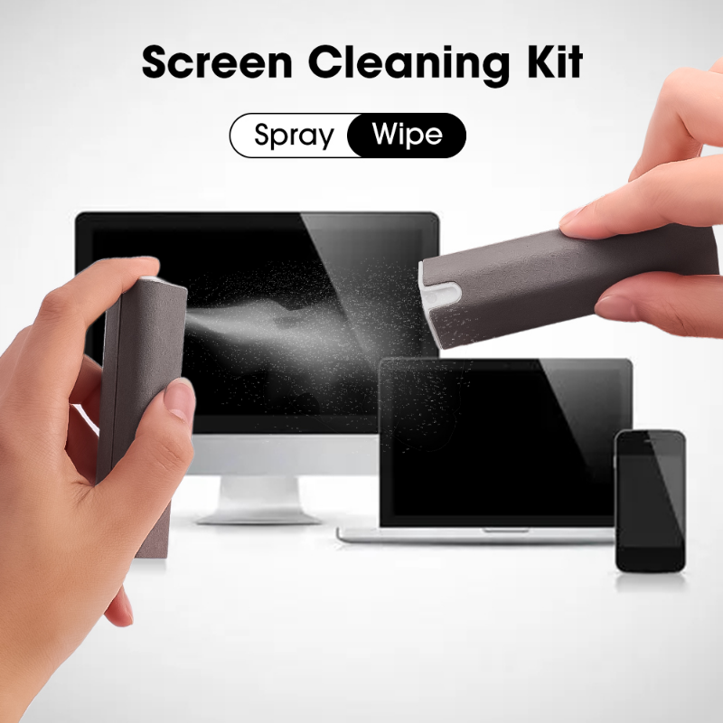2-In-1 Telefoon Screen Cleaner Spray Fles Computer Screen Stofverwijdering Microfiber Doek Veeg Set Cleaning Tools voor Ipad Iphone