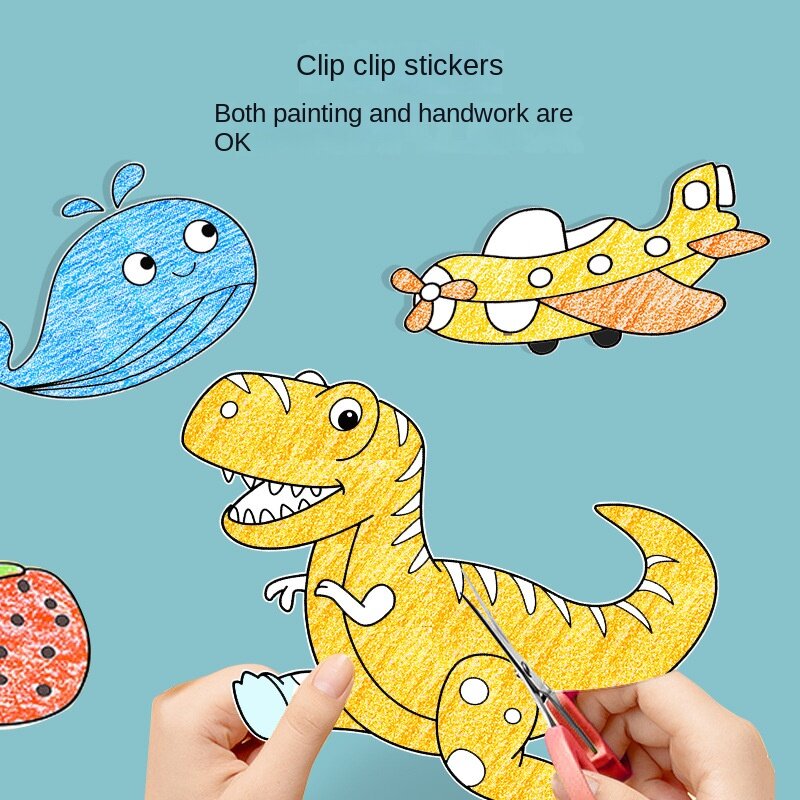 Kinderen Tekening Roll Diy Kleverige Kleur Vulling Kleurpapier Educatief Speelgoed Voor Kinderen Diy Schilderij Tekening Verjaardagscadeau
