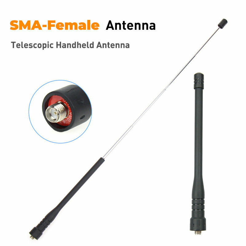 400MHZ UHF SMA-F Telescopic  Antenna For Baofeng UV-S9 UV-5R UV-82 UV9R 9RPLUSTwo Way Radio