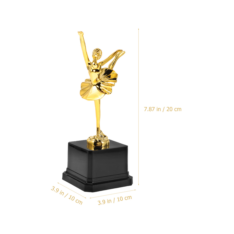 Trofeo de plástico dorado para juego, copa de competición, juguetes deportivos de baile y Ballet