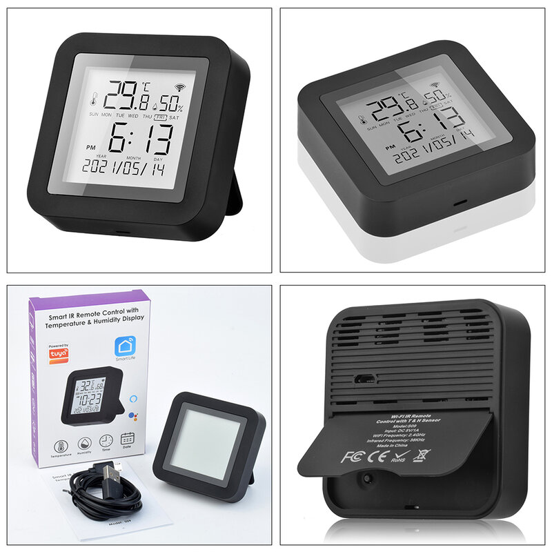 Smarsecur Smart Life IR Tuya WIFI sensore di temperatura e umidità per telecomando Smart Home con Display