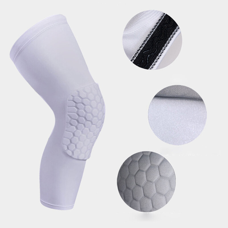 1Pc Honeycomb Basketball Sport Kneepad Men Knee Pad Football Compression Leg Sleeves Volleyball Knee Protector Brace Support