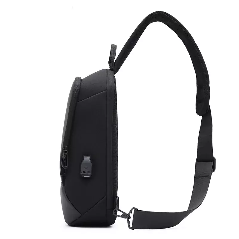 Männer Anti-Diebstahl Brusttasche Umhängetaschen USB-Aufladung Cross body Paket Schule Kurztrip Messenger Taschen Herren Oxford Sling Pack