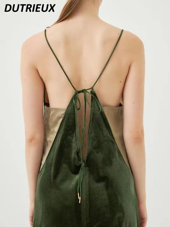 Japanese Style Minority Design Summer New Slimming Women's Long Dress Temperament Adjustable Suspender Maxi Dresses