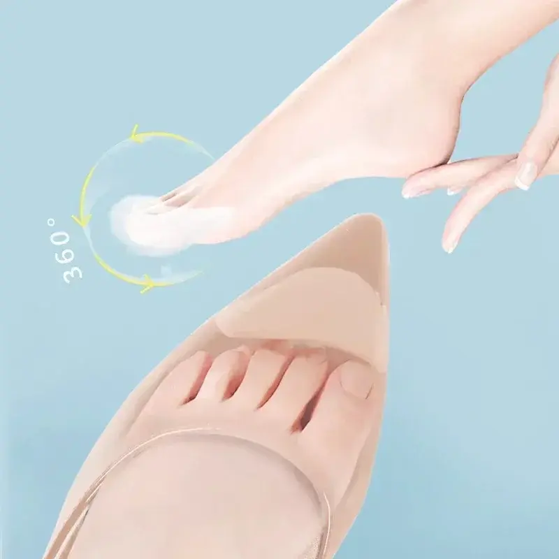 ฟองน้ำแผ่นรองเท้าหน้าสำหรับผู้หญิงแผ่นรองส้นเท้าสูง Relief ปวดลดขนาดรองเท้าฟิลเลอร์ป้องกัน aksesoris sepatu ปรับ