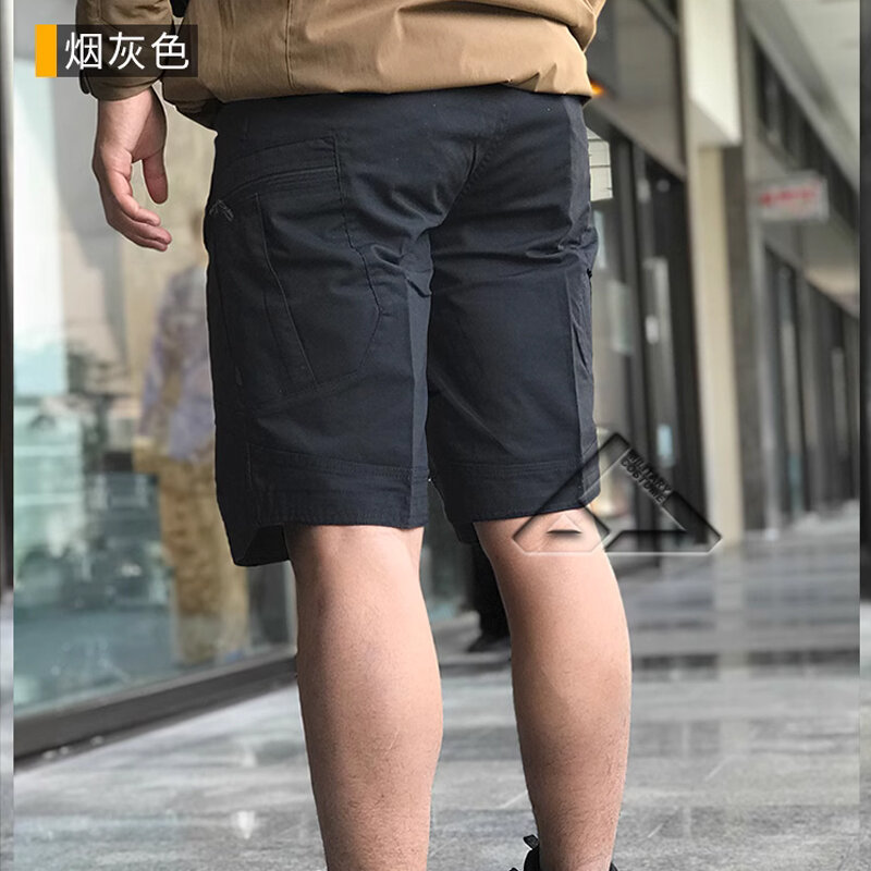Pantalones cortos de trabajo franceses con múltiples bolsillos para hombres y mujeres, capris de secado rápido informales americanos, delgados en verano