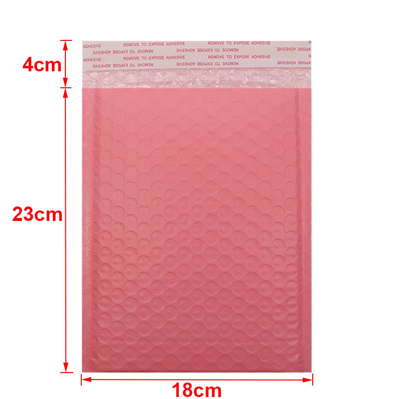 50 Pcs/batch Pink Foam Bag Self-sealing Padded Shipping Envelope with Bubble Bag Gift Bag 18x23cm