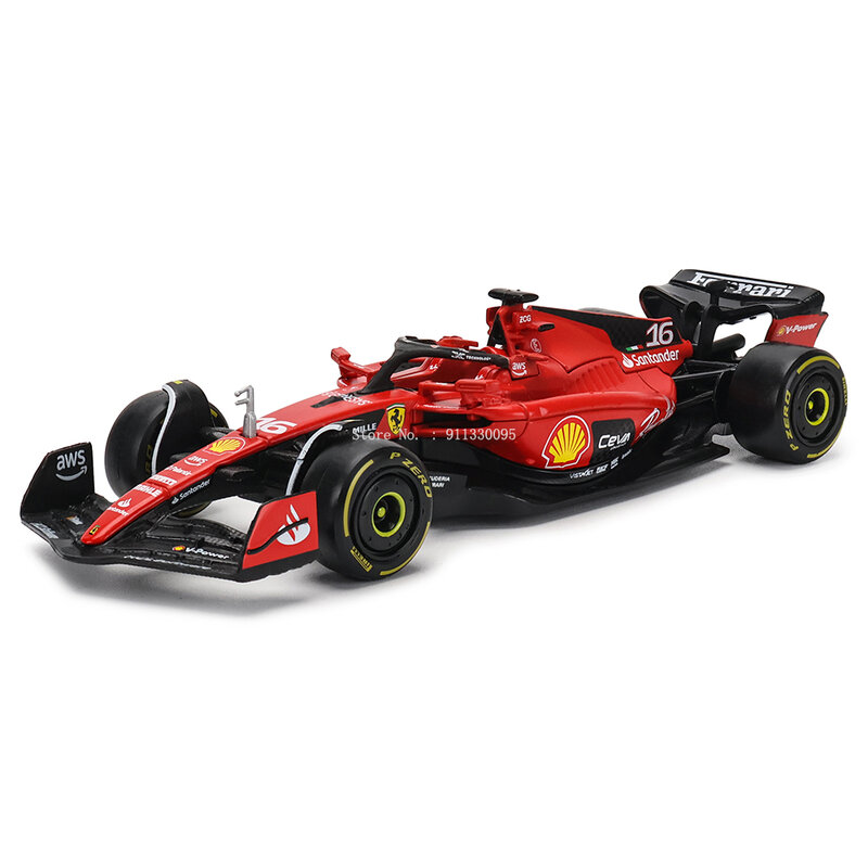 Bburago 1:43 F1 Ferrari 2023 SF23 #16 Lecler #55 Sainz Jr. Coche de aleación de fundición a presión, modelo de juguete de colección de primera orden equation