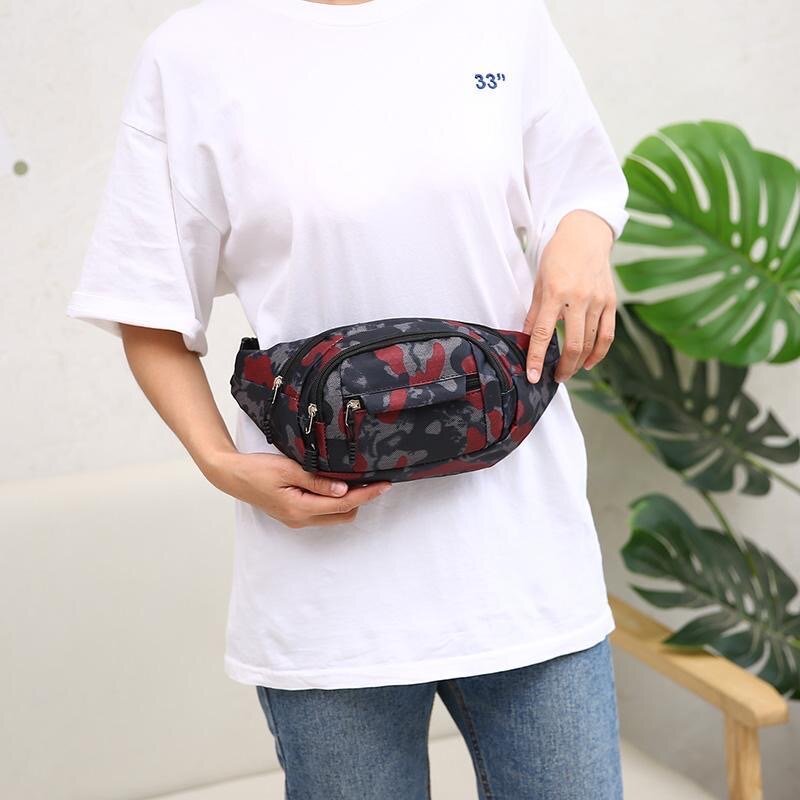 Men Women Casual Fanny Bag Waist Bag Waterproof Money Phone Belt Chest Bag Pouch Camouflage Bum Hip Bag Shoulder Crossbody Bags